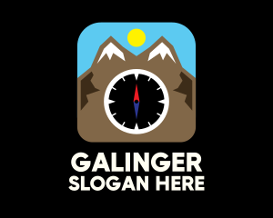 Mountaineering - Mountain Compass Location App logo design