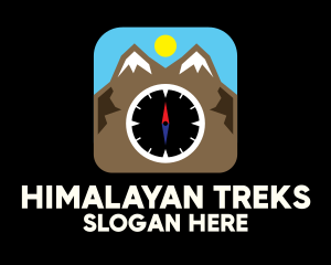 Mountain Compass Location App logo design