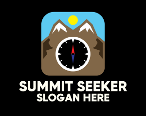 Mountain Compass Location App logo design