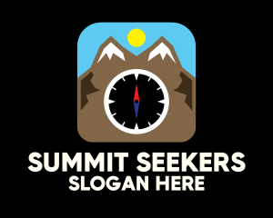 Mountain Compass Location App logo design