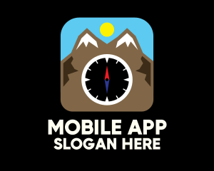 Trip - Mountain Compass Location App logo design