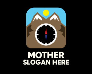 Adventure - Mountain Compass Location App logo design
