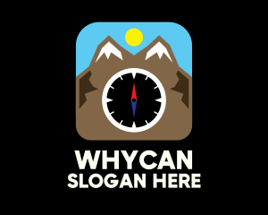 Navigation - Mountain Compass Location App logo design