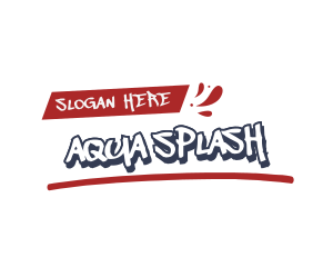 Splash Graffiti Wordmark logo design