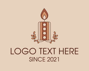 Massage Parlor - Autumn Leaf Candlelight logo design