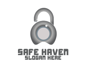 Metal Lock Security  logo design