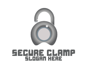 Metal Lock Security  logo design