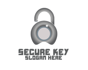 Metal Lock Security  logo design