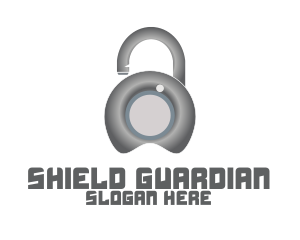 Defender - Metal Lock Security logo design