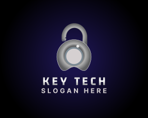 Metal Lock Security  logo design