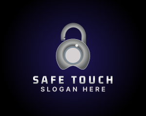 Metal Lock Security  logo design