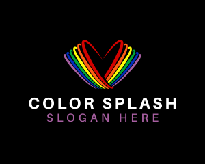 Rainbow Heart Community logo design