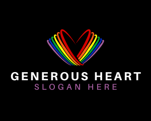 Rainbow Heart Community logo design