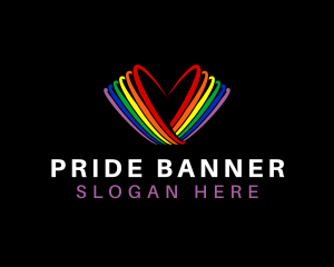 Rainbow Heart Community logo design