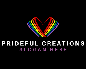 Pride - Rainbow Heart Community logo design