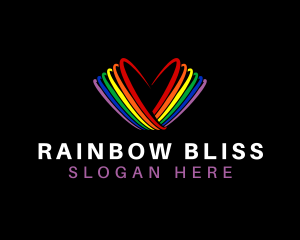 Rainbow Heart Community logo design