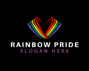 Gay - Rainbow Heart Community logo design