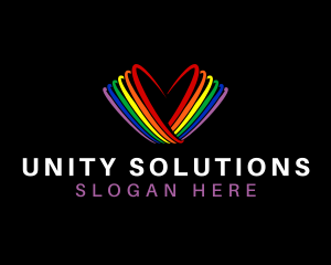 Diversity - Rainbow Heart Community logo design