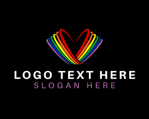Pride - Rainbow Heart Community logo design
