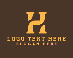 Expensive - Premium Golden Letter H logo design