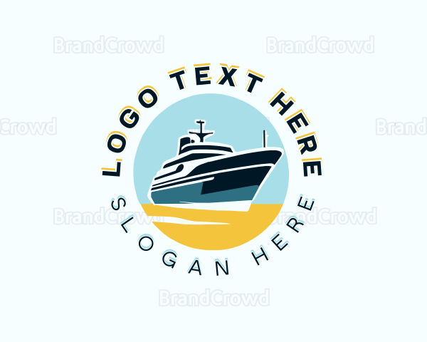 Marine Cruise Ship Logo