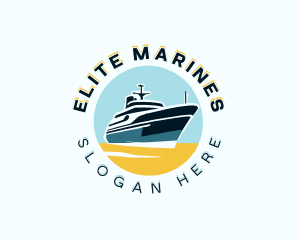 Marine Cruise Ship logo design