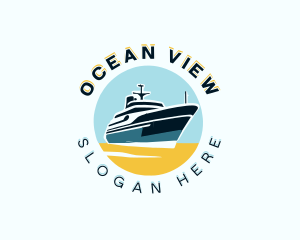 Marine Cruise Ship logo design