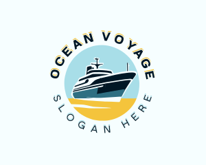 Marine Cruise Ship logo design