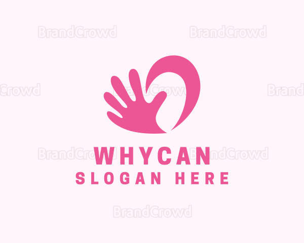 Social Hand Heart Support Logo
