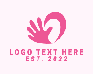 Social - Social Hand Heart Support logo design