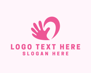 Charity - Social Hand Heart Support logo design