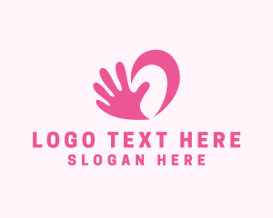 Donation - Social Hand Heart Support logo design