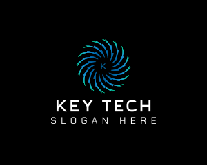 Motion Swirl Tech logo design