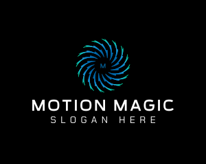 Motion Swirl Tech logo design