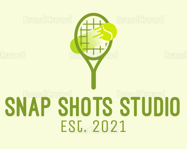 Tennis Ball Racket Logo