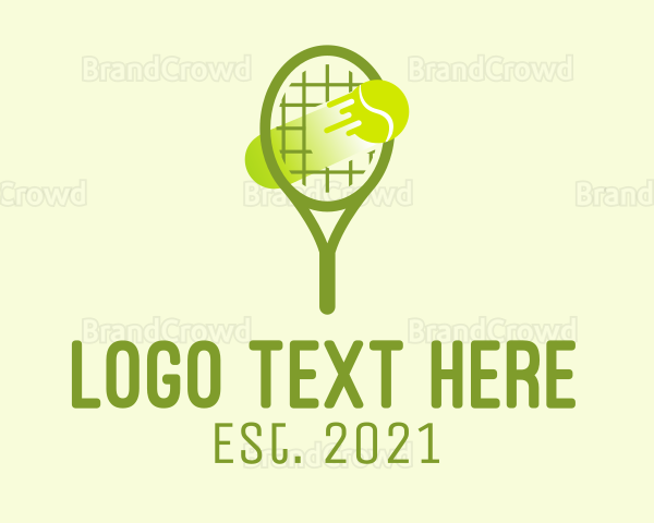 Tennis Ball Racket Logo