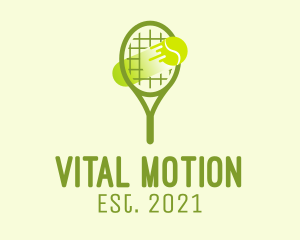 Active - Tennis Ball Racket logo design