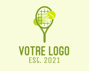 Tennis Player - Tennis Ball Racket logo design