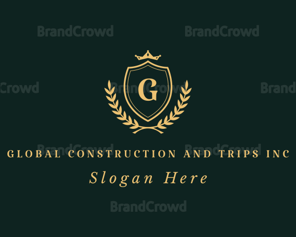 Gold Crown Wreath University Logo