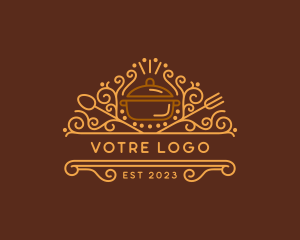 Orange Spoon - Luxury Gourmet Restaurant logo design