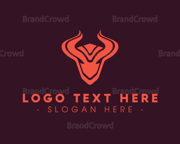 Tribal Bull Horns Logo