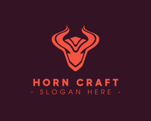 Horns - Tribal Bull Horns logo design