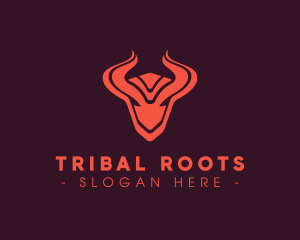 Tribal - Tribal Bull Horns logo design