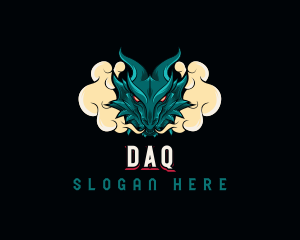 Vape - Beast Dragon Smoke logo design