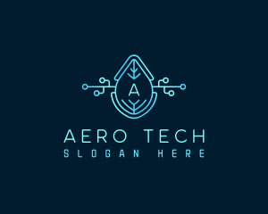 Eco Tech Leaf logo design