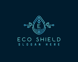 Eco Tech Leaf logo design