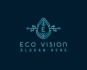 Eco Tech Leaf logo design