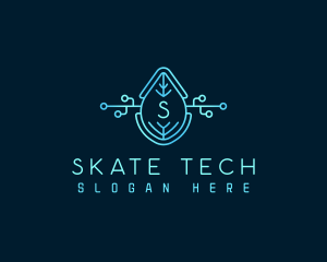 Eco Tech Leaf logo design