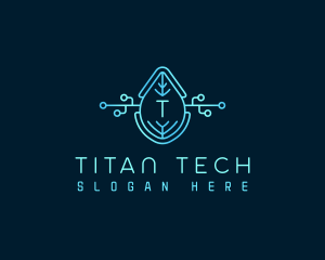 Eco Tech Leaf logo design