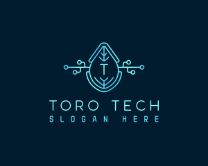 Eco Tech Leaf logo design